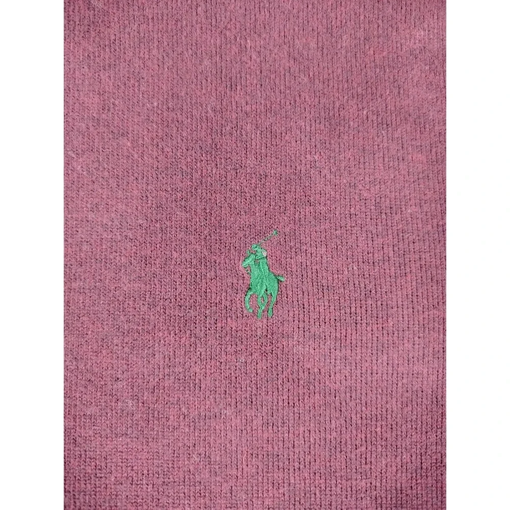 Vintage Polo Ralph Lauren Sweater Mens Large Red 1/4 Zip Mock Neck Cotton‎ Pony